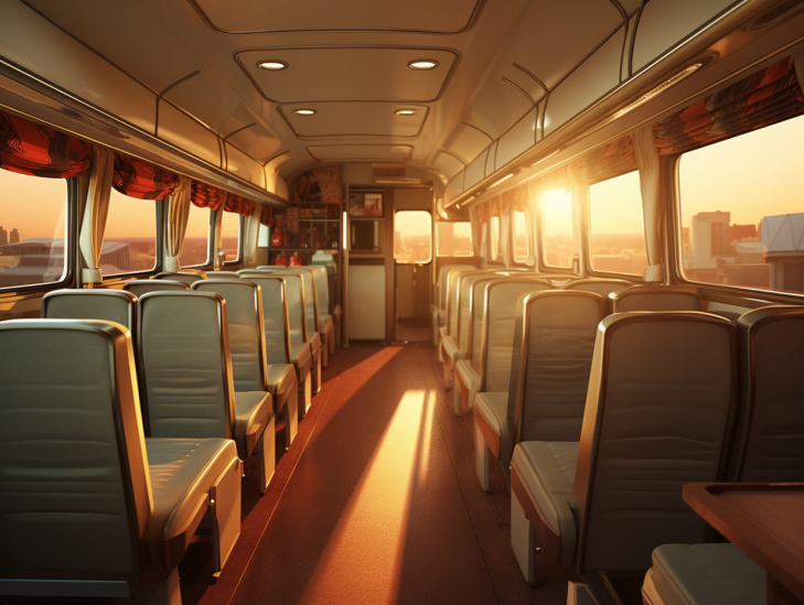 30 passenger bus interior.